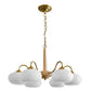 Nordic Glass Wood Metal Chandelier Hanging Lights