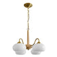 Nordic Glass Wood Metal Chandelier Hanging Lights