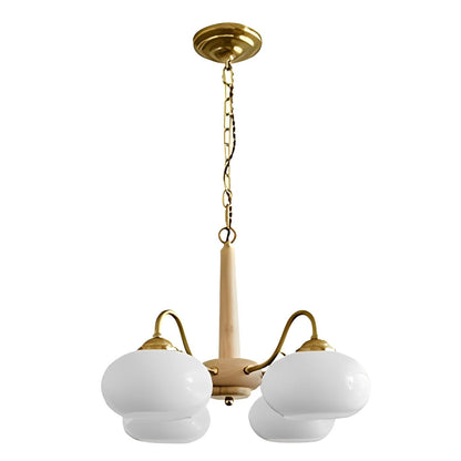Nordic Glass Wood Metal Chandelier Hanging Lights