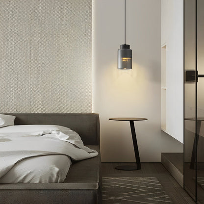 Modern Minimalist Chandelier Glass Brass Bedside Lighting