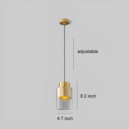 Modern Minimalist Chandelier Glass Brass Bedside Lighting