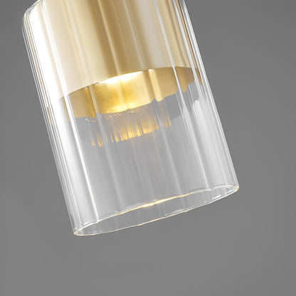 Modern Minimalist Chandelier Glass Brass Bedside Lighting