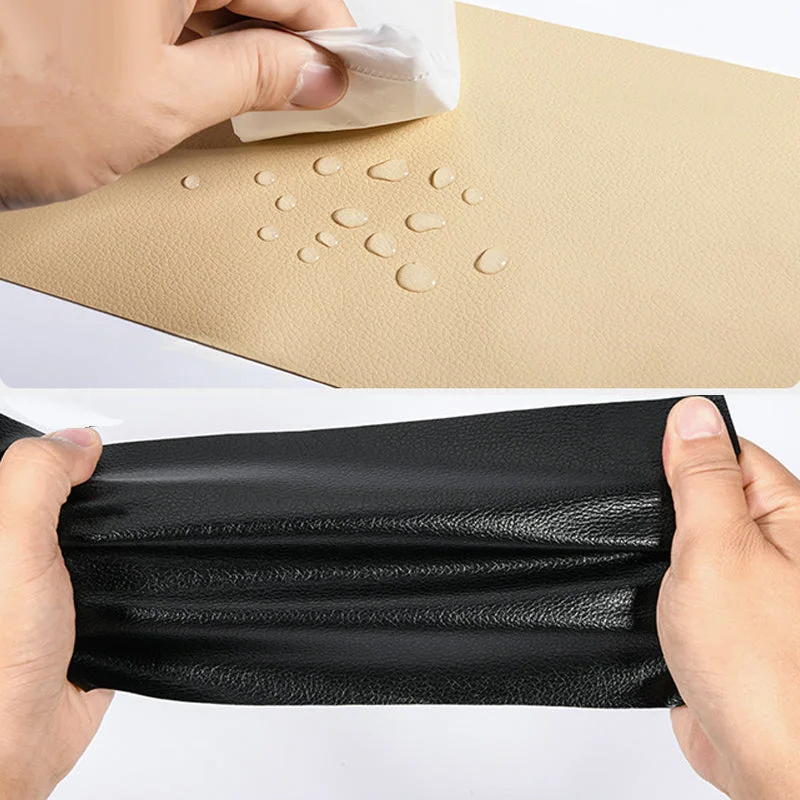 Selvklæbende læderfornyer, skærbar sofa reparationslap (50x137cm)