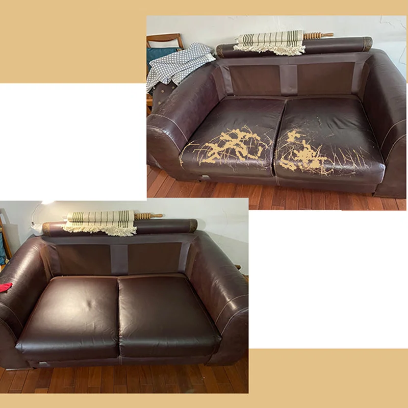 Selvklæbende læderfornyer, skærbar sofa reparationslap (50x137cm)