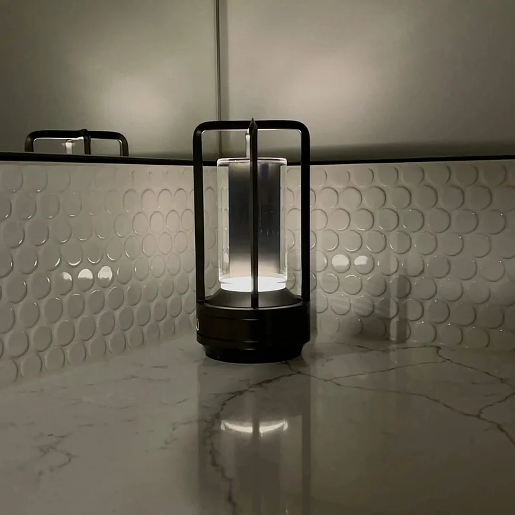 Ambient Lantern Cordless Crystal Table Lamp