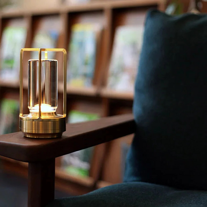 Ambient Lantern Cordless Crystal Table Lamp