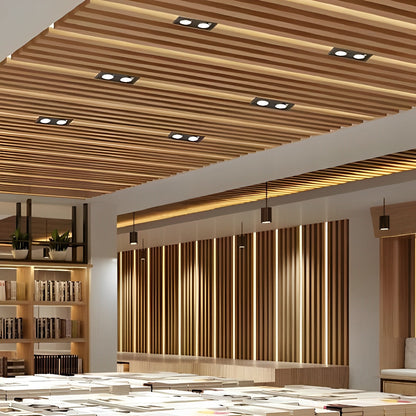 Rectangular Lights Adjustable Three Step Dimming Recessed Spotlight