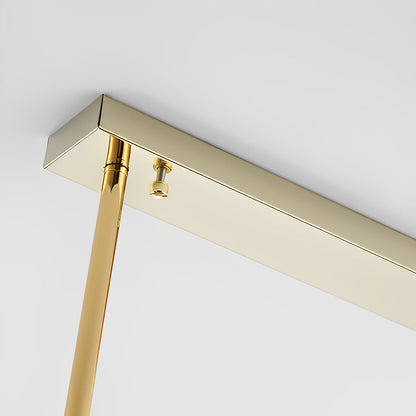 Rectangular LED Three Step Dimming Crystal Strips Postmodern Chandelier