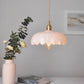 Retro Flower Glass Brass Kitchen Pendant Lighting Chandelier Hanging Lamp