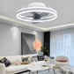 Round Stepless Dimming LED 360 Rotating Modern Ceiling Fan Light