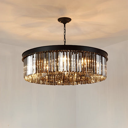Rustic Modern Crystal Chandeliers Round Ceiling Lights