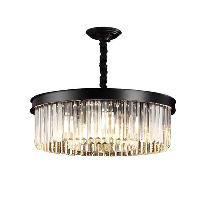 Rustic Modern Crystal Chandeliers Round Ceiling Lights