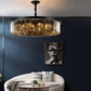 Rustic Modern Crystal Chandeliers Round Ceiling Lights