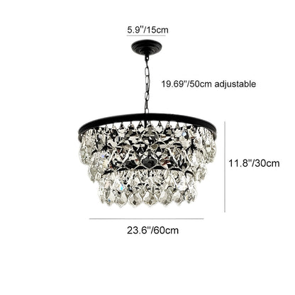 Rustic Modern Round Crystal Chandeliers Round Light