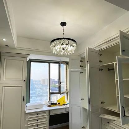 Rustic Modern Round Crystal Chandeliers Round Light