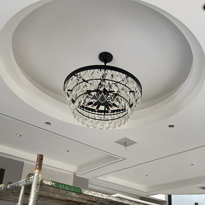 Rustic Modern Round Crystal Chandeliers Round Light