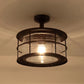 Rustic Modern Super Bright Black Round Outdoor Ceiling Lights