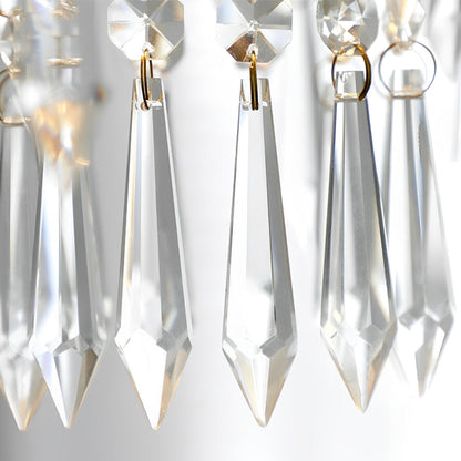 Rustic Retro Flower Crystal Chandelier Lighting