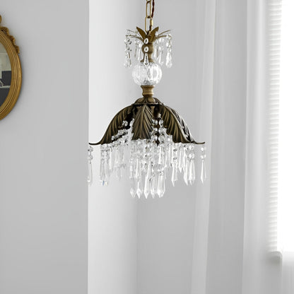 Rustic Retro Flower Crystal Chandelier Lighting
