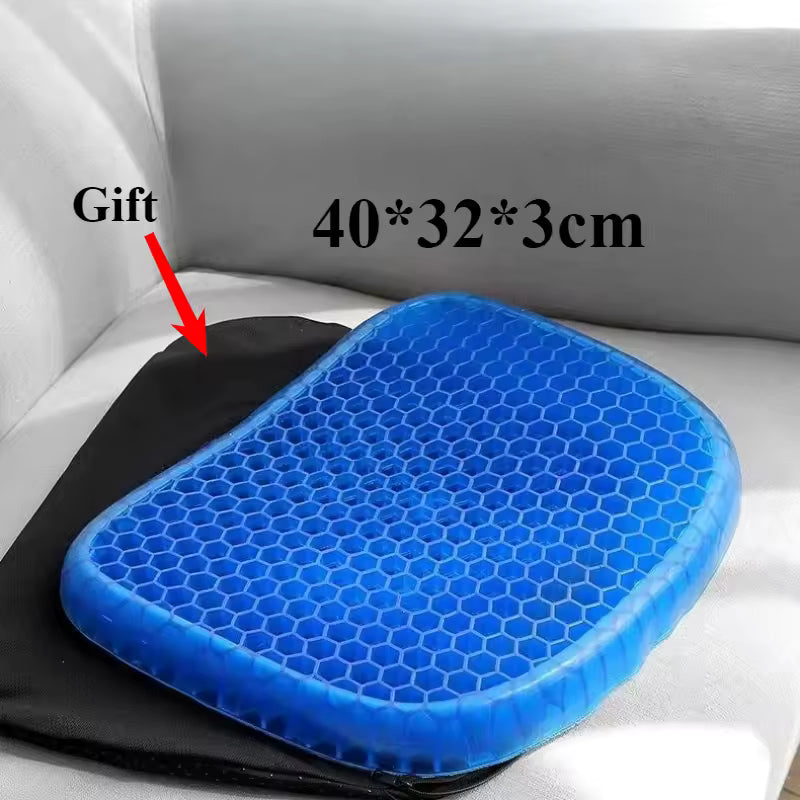 Hudson & Jurgen – Orthopedic Gel Seat Cushion with Pressure Relief | Tailbone Support for Comfort and Health