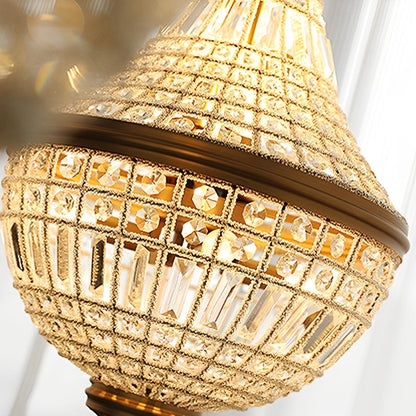 Shining Retro Luxury Baroque Crystal Chandelier Light