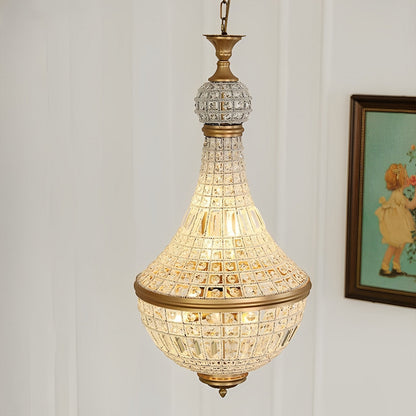 Shining Retro Luxury Baroque Crystal Chandelier Light