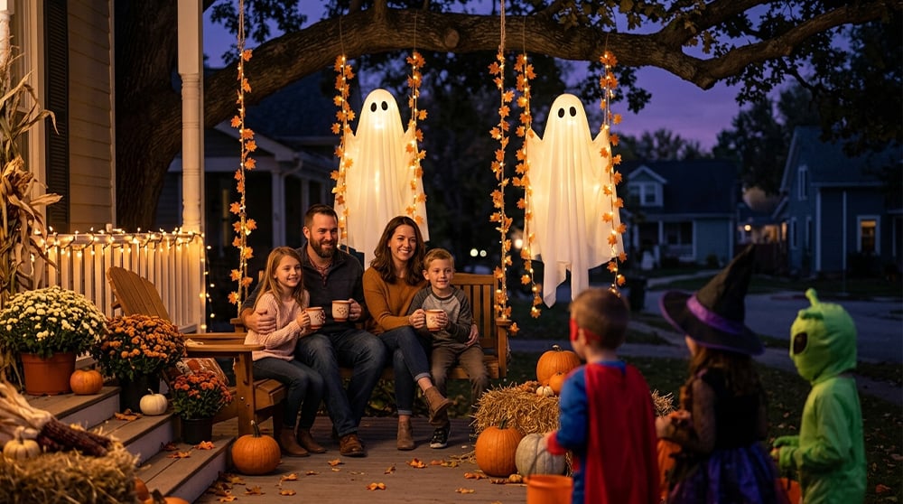 Ventayo – Illuminated Swinging Halloween Ghost Decoration