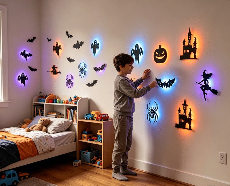 Hudson & Jurgen – Cord Free Halloween LED Wall Decorations