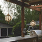 Waterproof Aluminum Glass Ball Outdoor Chandelier Light Hanging Chain Adjustable