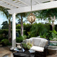 Waterproof Aluminum Glass Ball Outdoor Chandelier Light Hanging Chain Adjustable