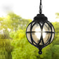 Waterproof Aluminum Glass Ball Outdoor Chandelier Light Hanging Chain Adjustable