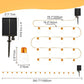 Waterproof Solar 31ft 20 LED Outdoor String Lights
