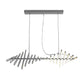 Waves Fishbone Fish Skeleton Strip Stepless Dimming LED Nordic Chandelier Pendant Light