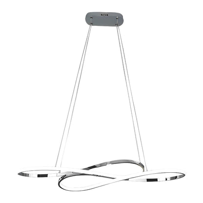 Bølget dobbelt 8-formet LED trinløs dæmpning moderne lysekrone hængelampe