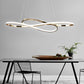 Wavy Double 8-shaped LED Stepless Dimming Modern Chandelier Hanging Lamp