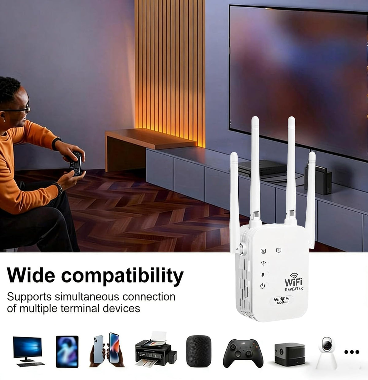 Hudson & Jurgen – Outdoor WiFi Extender | Long-Range Connectivity with Weather-Resistant Design | Ideal for Streaming in Gardens and Patios