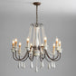 Wood Vintage Rustic Candle Chandelier Light