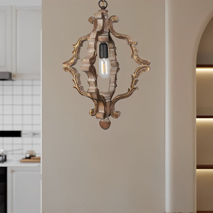 Wood Vintage Rustic Industrial Pendant Light