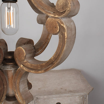 Wood Vintage Rustic Industrial Pendant Light