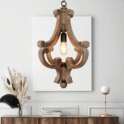Wood Vintage Rustic Industrial Pendant Light