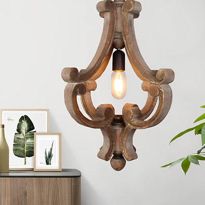 Wood Vintage Rustic Industrial Pendant Light