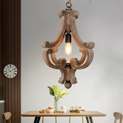 Wood Vintage Rustic Industrial Pendant Light