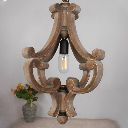 Wood Vintage Rustic Industrial Pendant Light