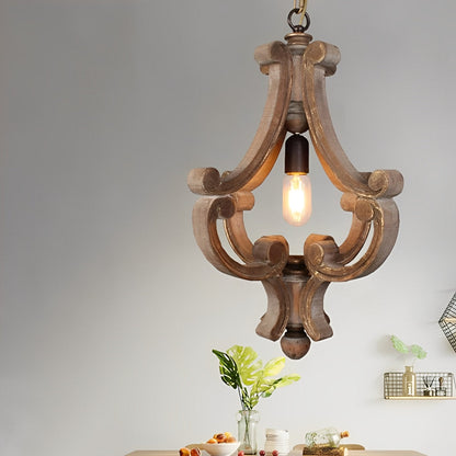 Wood Vintage Rustic Industrial Pendant Light