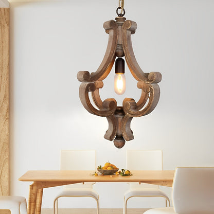 Wood Vintage Rustic Industrial Pendant Light