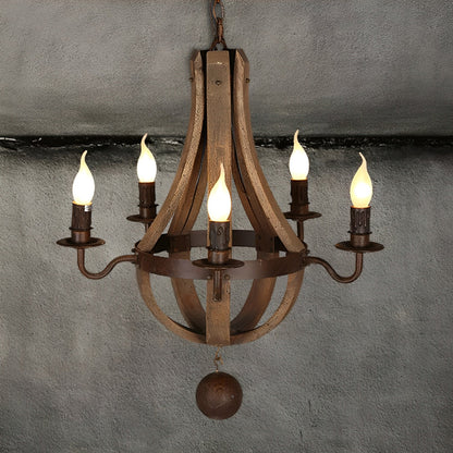 Wood Vintage Rustic Pendant Light LOFT Creative Light