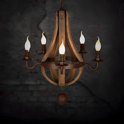 Wood Vintage Rustic Pendant Light LOFT Creative Light