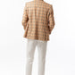 <Mustard Honey And Green Windowpane Sports/Suit Jacket Slim Fit>