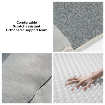 Fuld støtte falsk fleece og ruskind ortopædisk hundeseng