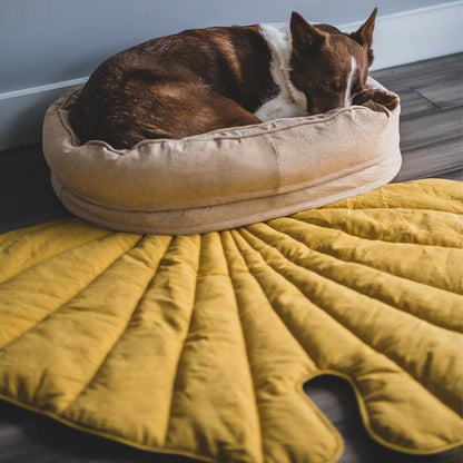 Leaf Shape Dog Blanket with Donut Dog Bed Luxury Dog Gifts
